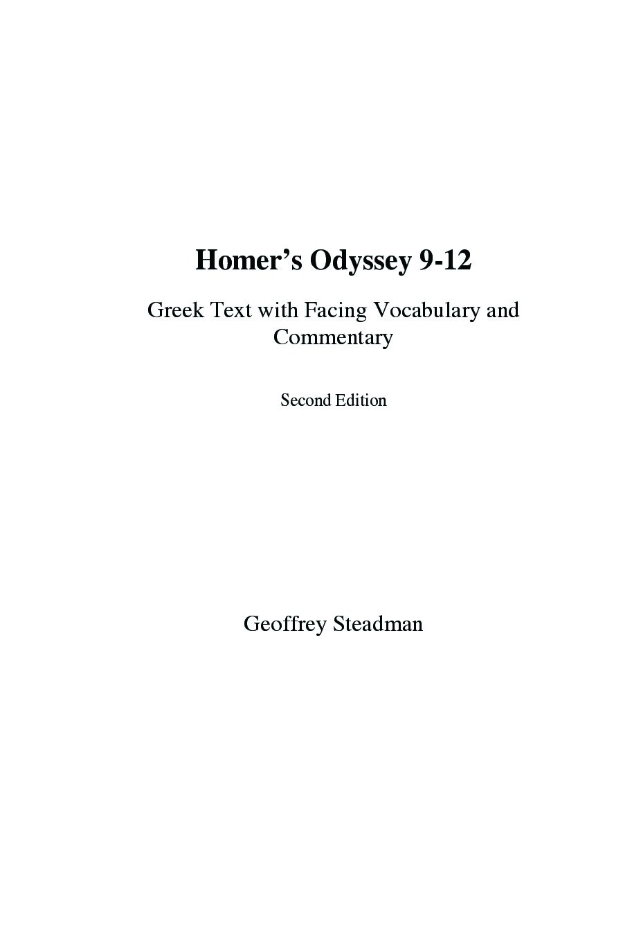 Homer’s Odyssey 9-12
