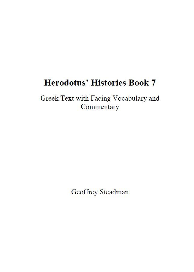 Herodotus’ Histories Book 7