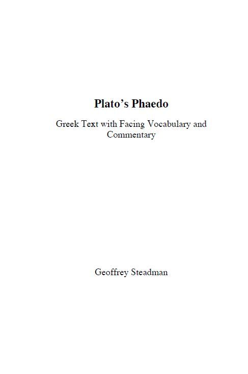 Plato’s Phaedo