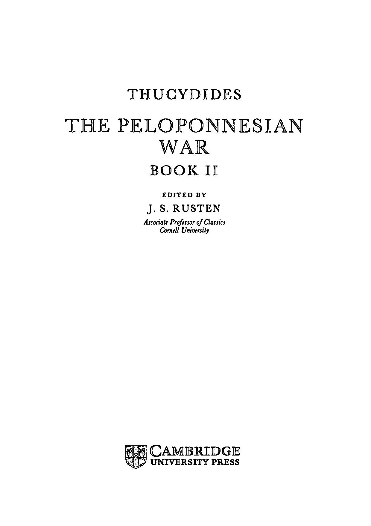 The Peloponnesian War, Book 2