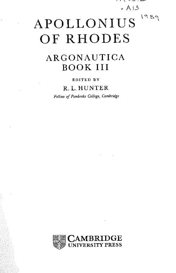 Argonautica Book III