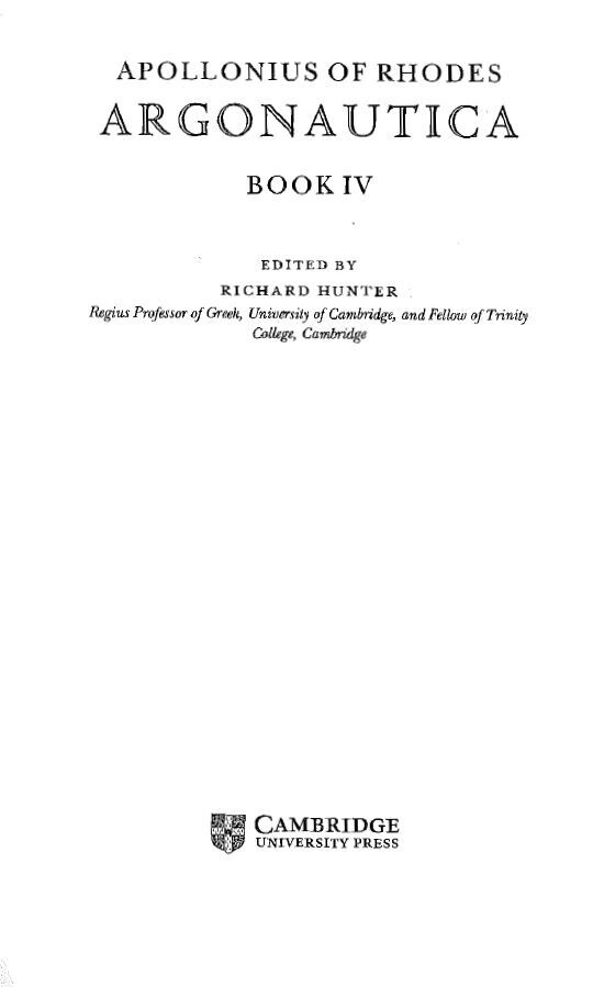 Argonautica Book IV