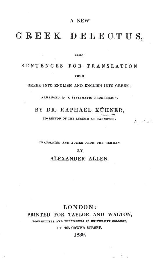 A new Greek Delectus