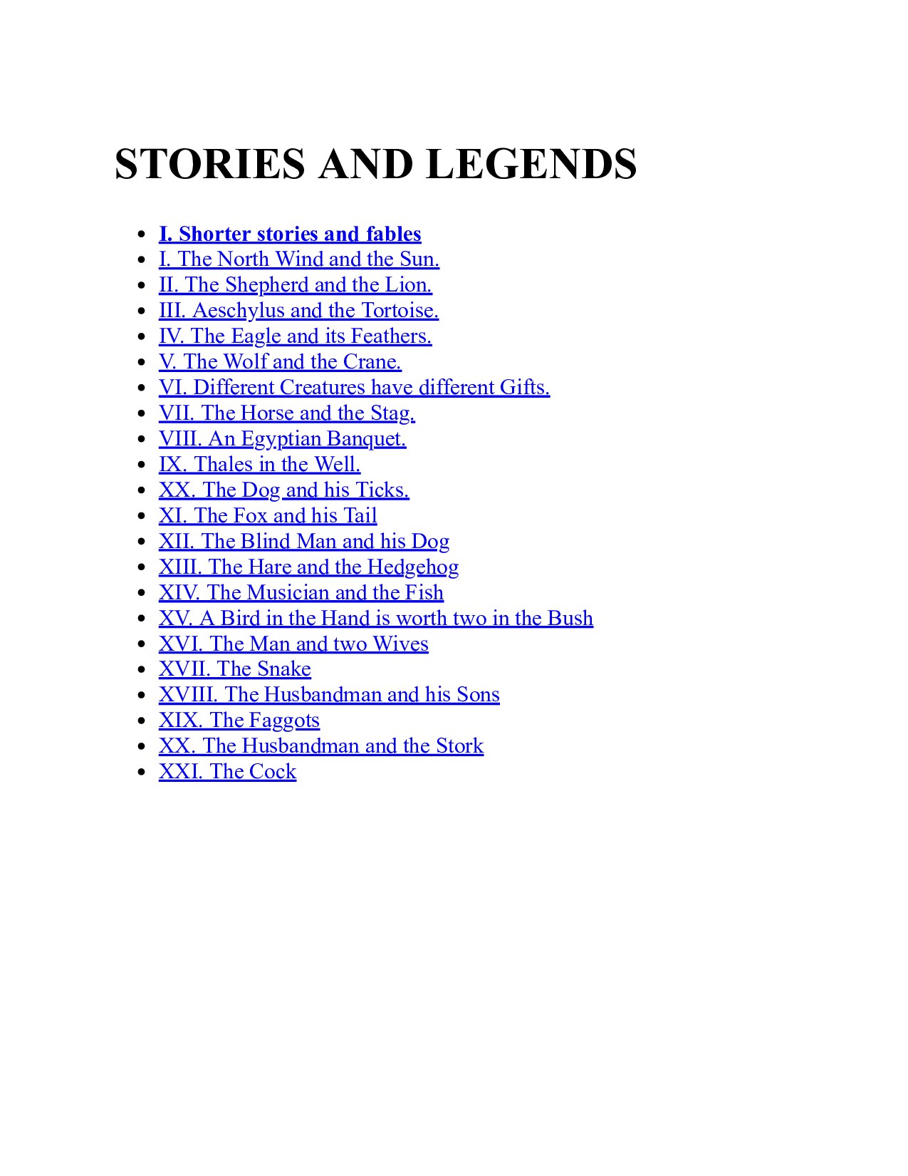 Stories and Legends