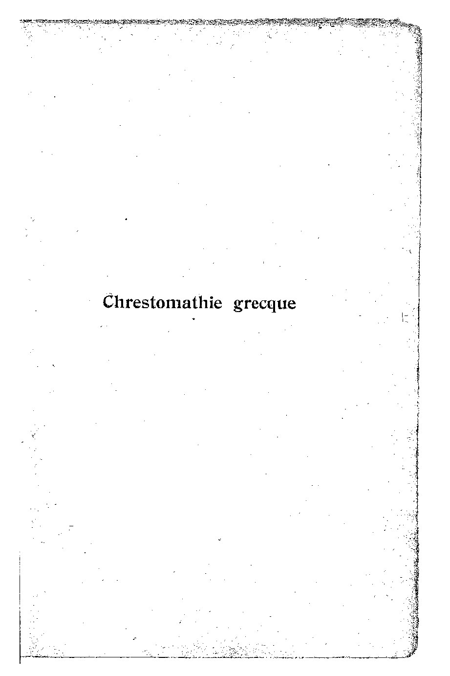 Chrestomathie grecque